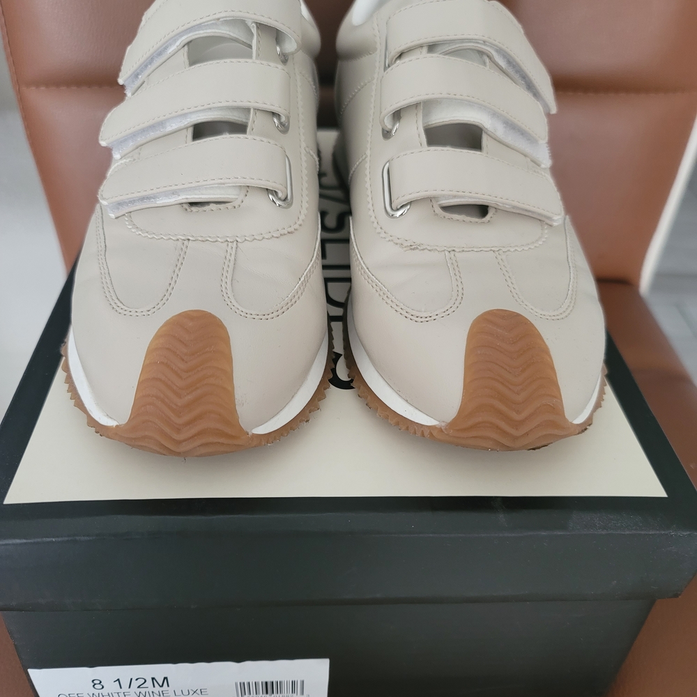 J Slides Beige Velcro Sneakers